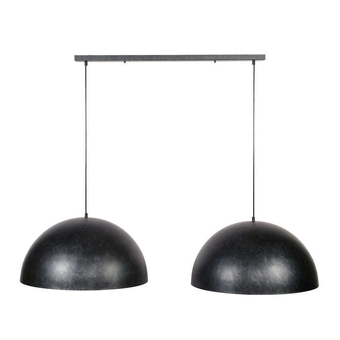 Hängelampe Twin Dome | Kohlefarben