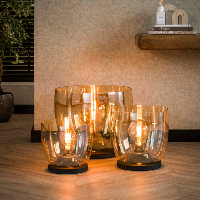 Stehleuchte Blair | Orangefarbenes Glas