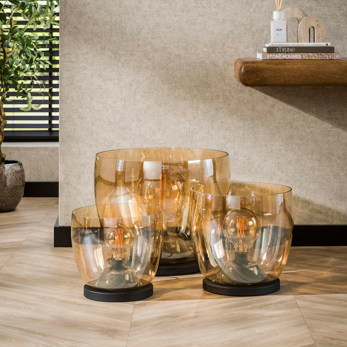 Stehleuchte Blair | Orangefarbenes Glas