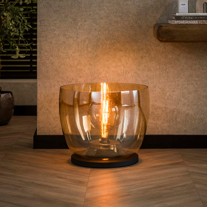 Stehleuchte Blair | Orangefarbenes Glas