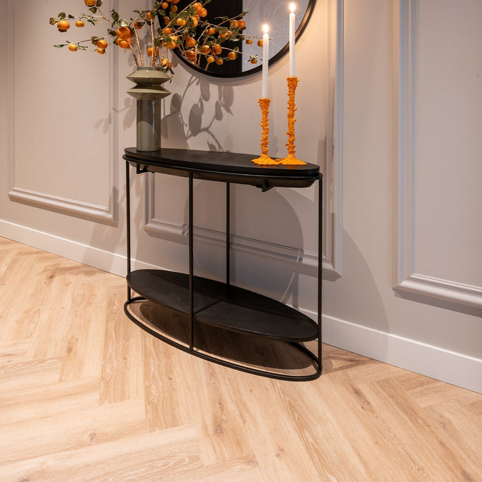Wandschild Calesta | Schwarzes Aluminium