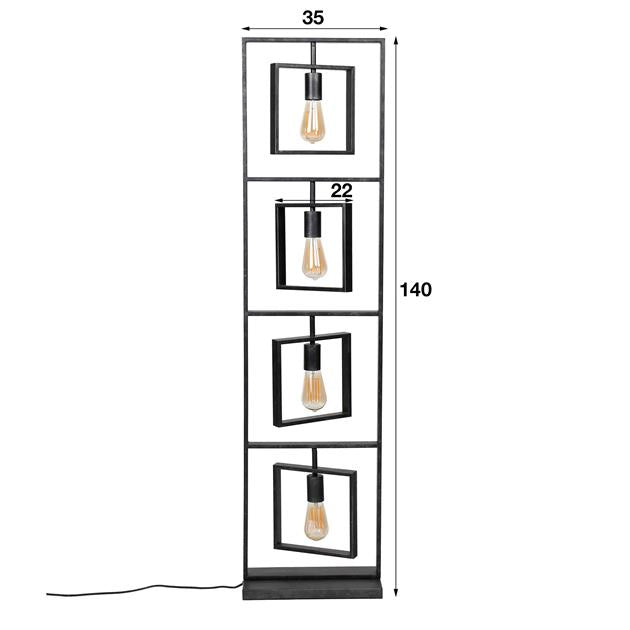 Stehleuchte Turn Square | Kohle