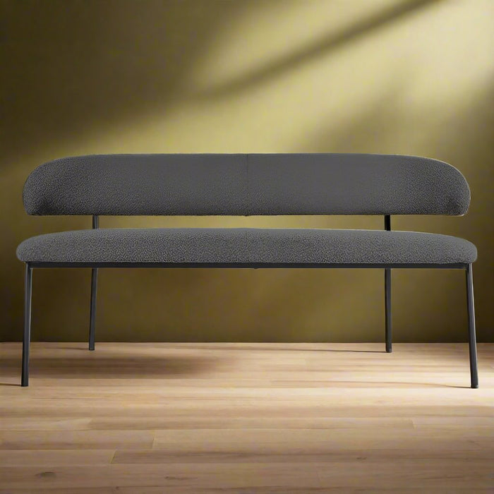 Esszimmerbank Luka | Grauer Polyester