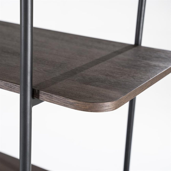 Schrank James | Braunes Mangoholz | Offene Türen | 210 cm