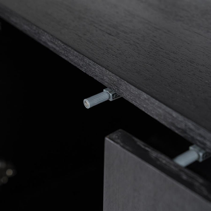 Schrank James | Schwarzes Mangoholz | Offene Türen | 210 cm