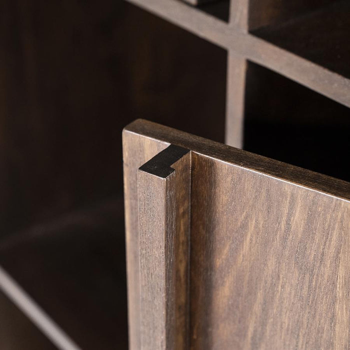 Schrank Jimmy | Braunes Mangoholz | Offene Regale