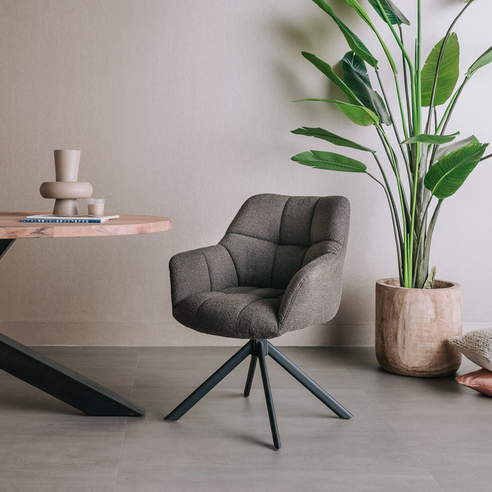 Eleganter Esszimmerstuhl Alba in luxuriösem Dunkelbraun für Ihr Interieur