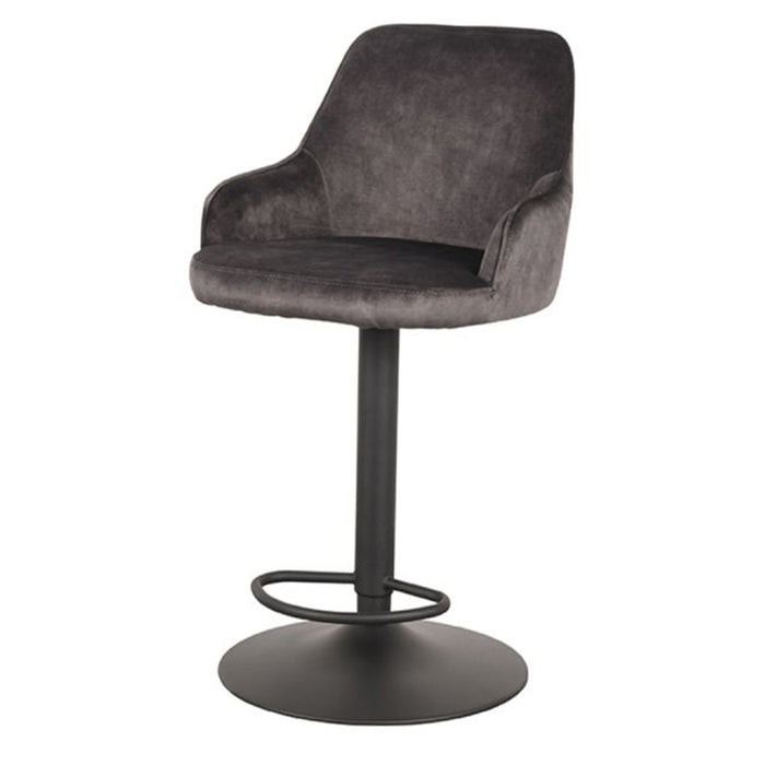 Hocker Fender | Kücheninsel oder Bartisch | Anthrazit Velours