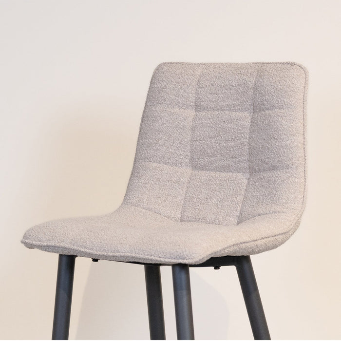 Hocker Jelt | Kücheninsel oder Bartisch | Bouclé natur