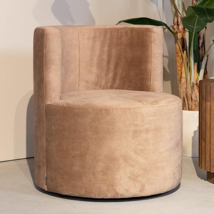 Evy Sessel | Sandfarbener Samt