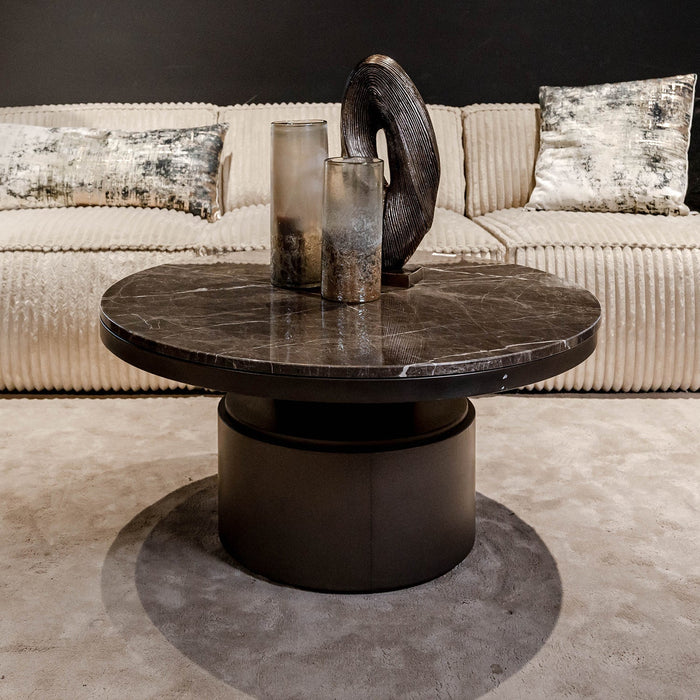 Couchtisch Bregt | Niedrig | Brauner Marmor