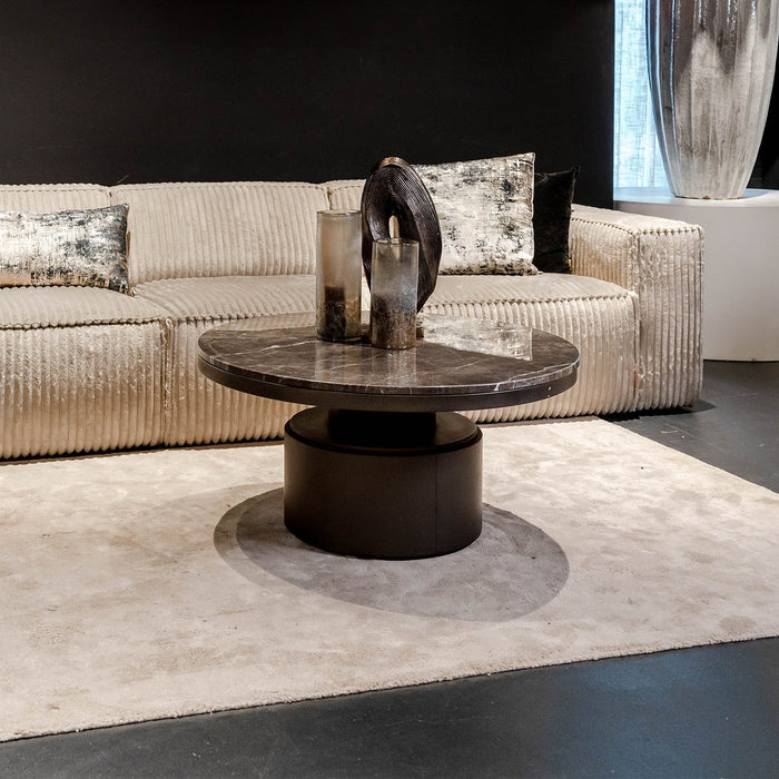 Couchtisch Bregt | Niedrig | Brauner Marmor