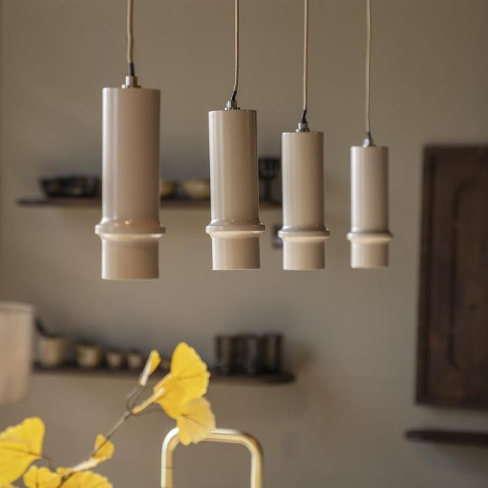 Wandleuchte Cylin | Beige Metall
