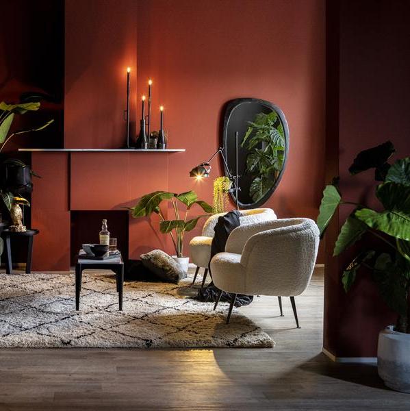 Spiegel Plecto | Braunes Mahagoni