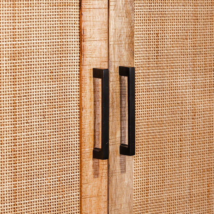 Aufbewahrungsschrank Carini | Naturfarbenes Mangoholz