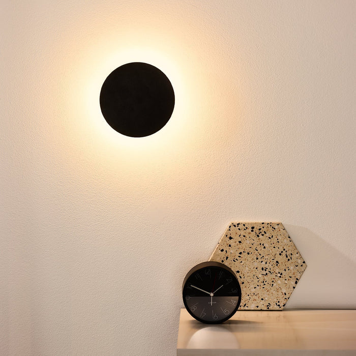 Wandleuchte Eklyps LED | Ø 15 cm | 6 W | Schwarz