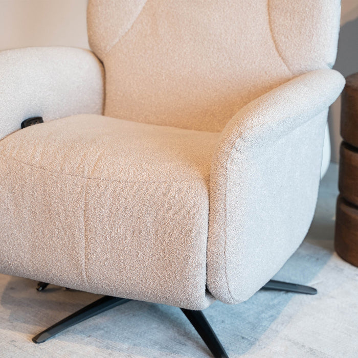 Elektromedialer Sessel Stockholm | Natur Bouclé