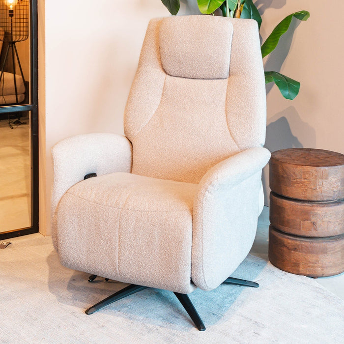 Elektromedialer Sessel Stockholm | Natur Bouclé