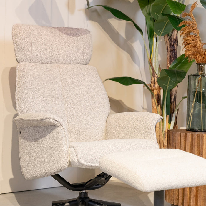 Relaxsessel Verdal | Naturfarbenes Bouclé