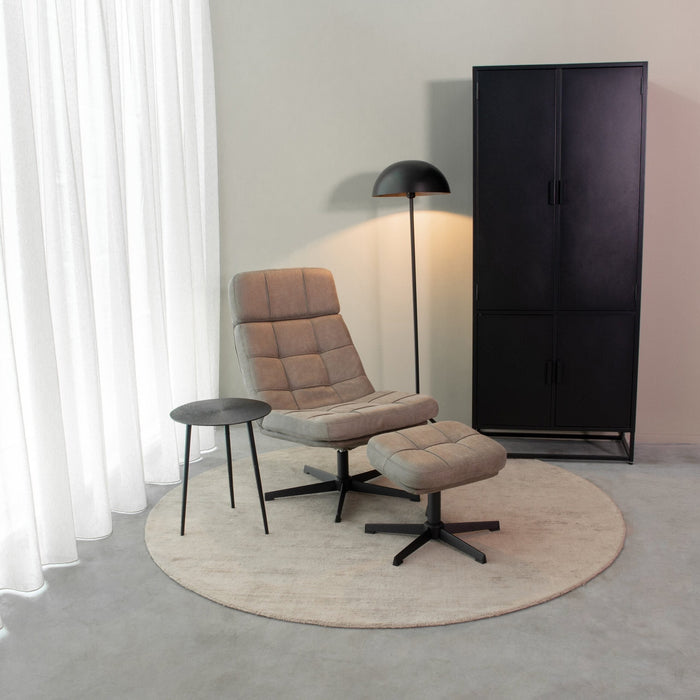 Relaxsessel Alvar | Taupefarbenes Microsuede