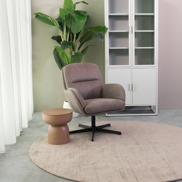 Moss Relaxsessel | Taupefarbenes Microsuède
