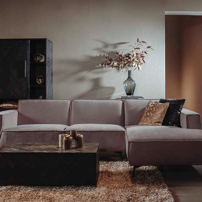 Ecksofa Leeds | Moosgrün/Grau