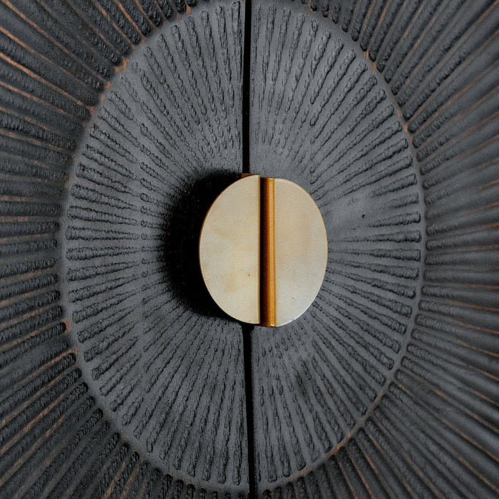 Schrank Sun | 2 Türen | Schwarzes Mangoholz