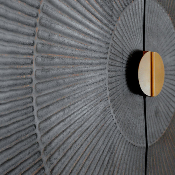 Schrank Sun | 2 Türen | Schwarzes Mangoholz