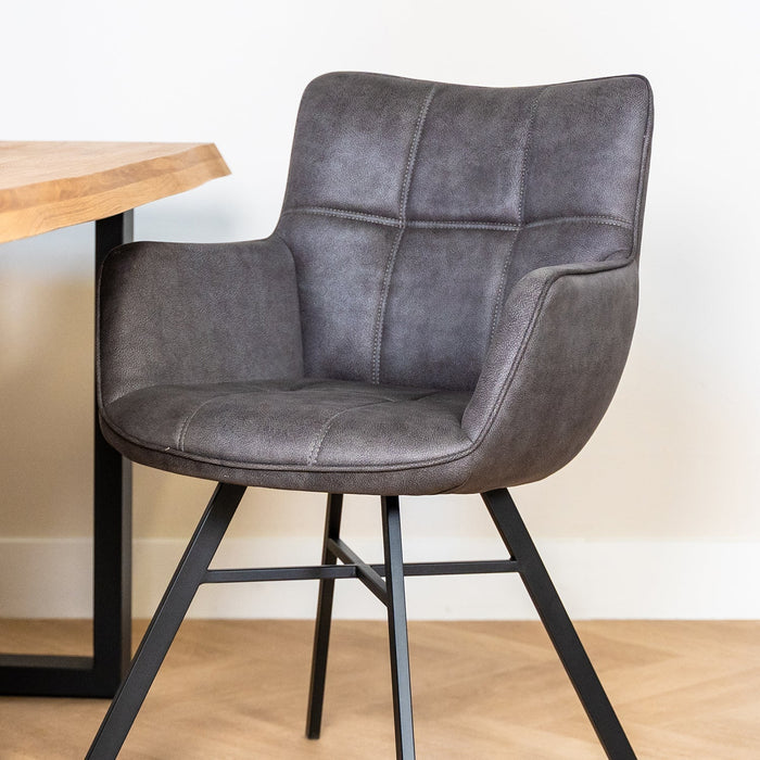 Esszimmerstuhl Marcon – Elegantes Design in Anthrazit für modernes Speisen