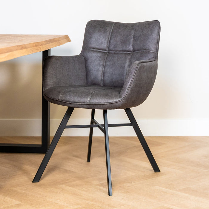 Esszimmerstuhl Marcon – Elegantes Design in Anthrazit für modernes Speisen