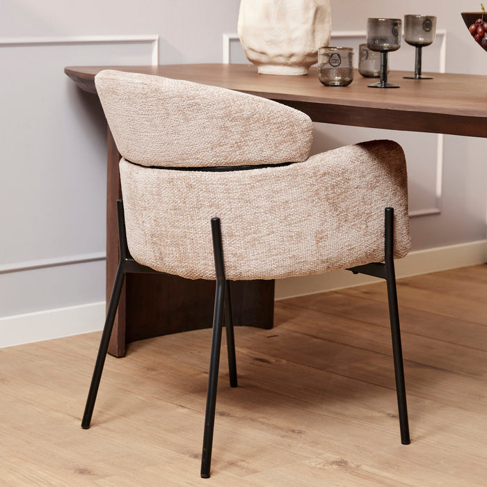 Eleganter Esszimmerstuhl Otis in elegantem Beige für optimalen Komfort