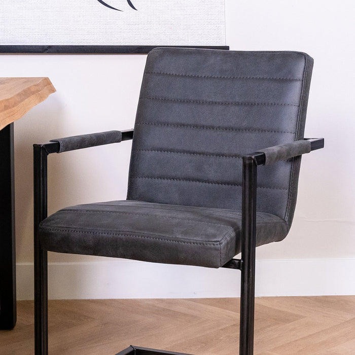 Eleganter Esszimmerstuhl Rocca in Anthrazit für eine stilvolle und bequeme Sitzecke