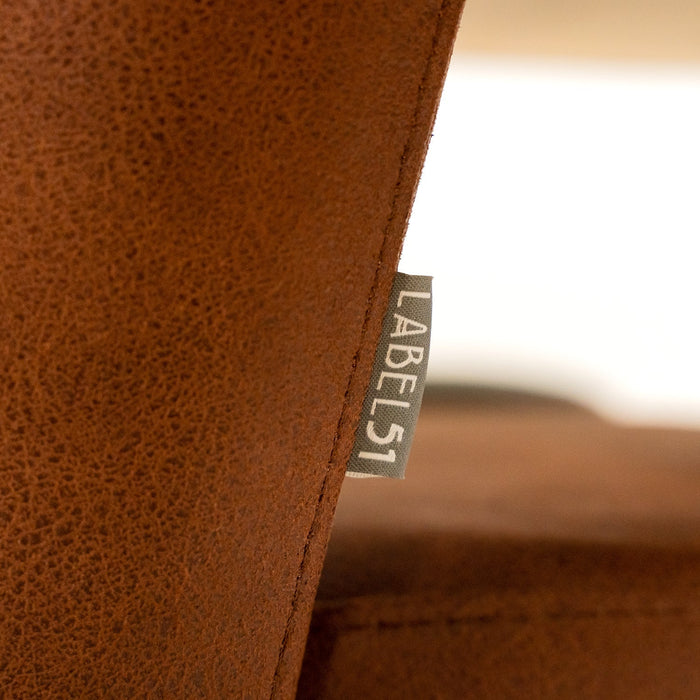 Esszimmerstuhl Wave – Luxuriöses Mikro-Fleece in Cognac für elegante und bequeme Mahlzeiten