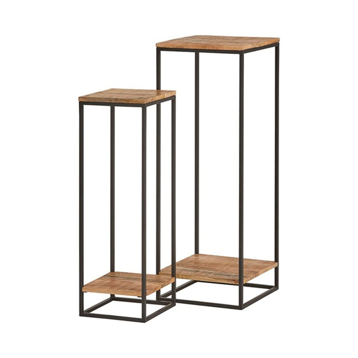 Set Pflanzentöpfe Cuba | 2er-Set | Massives Mangoholz