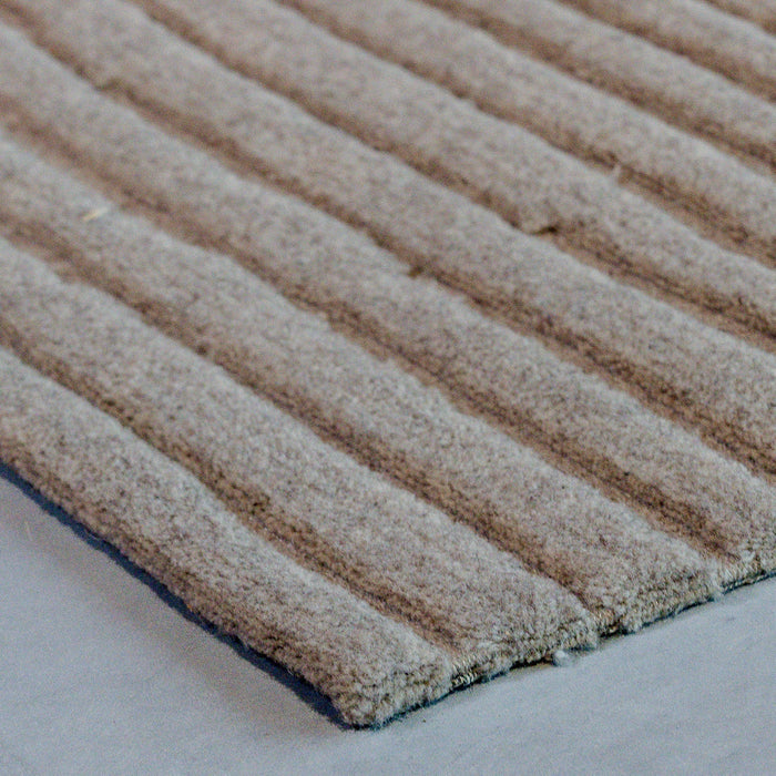 Teppich Luxy | Taupe Wolle | 200 x 300 cm