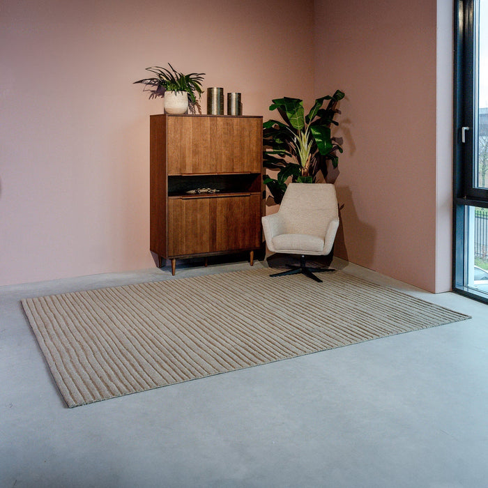 Teppich Luxy | Taupe Wolle | 200 x 300 cm