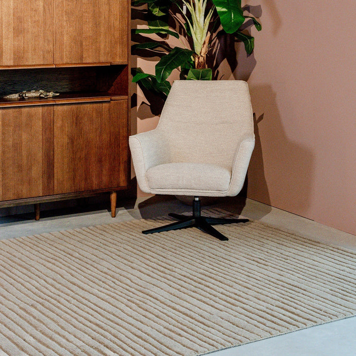 Teppich Luxy | Taupe Wolle | 200 x 300 cm