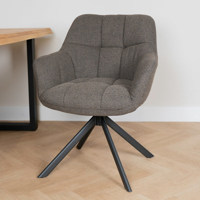 Eleganter Esszimmerstuhl Alba in luxuriösem Dunkelbraun für Ihr Interieur