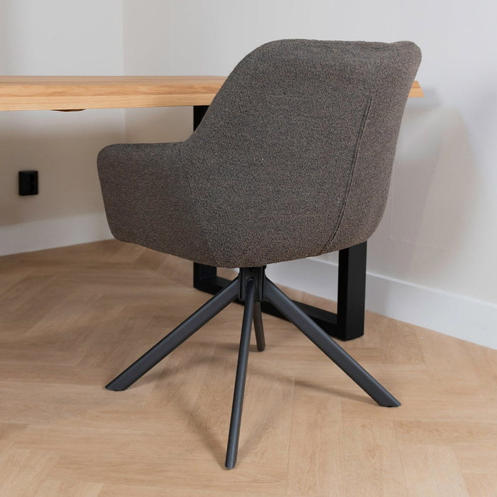 Eleganter Esszimmerstuhl Alba in luxuriösem Dunkelbraun für Ihr Interieur