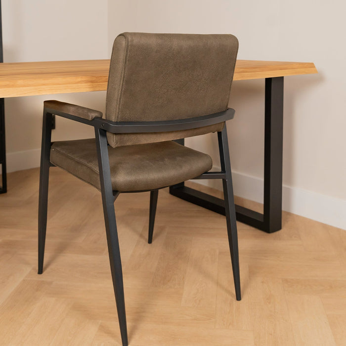 Esszimmerstuhl Bodie – Bequeme Mikrofaser in stilvollem Army-Design für ein elegantes Esszimmer