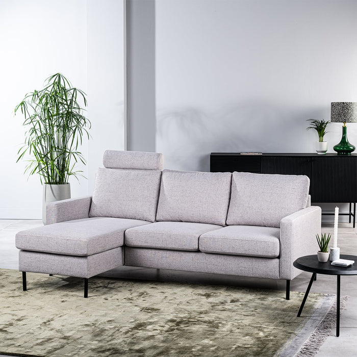 Ecksofa Anthony | Grau Valente | Langer Sessel L+P