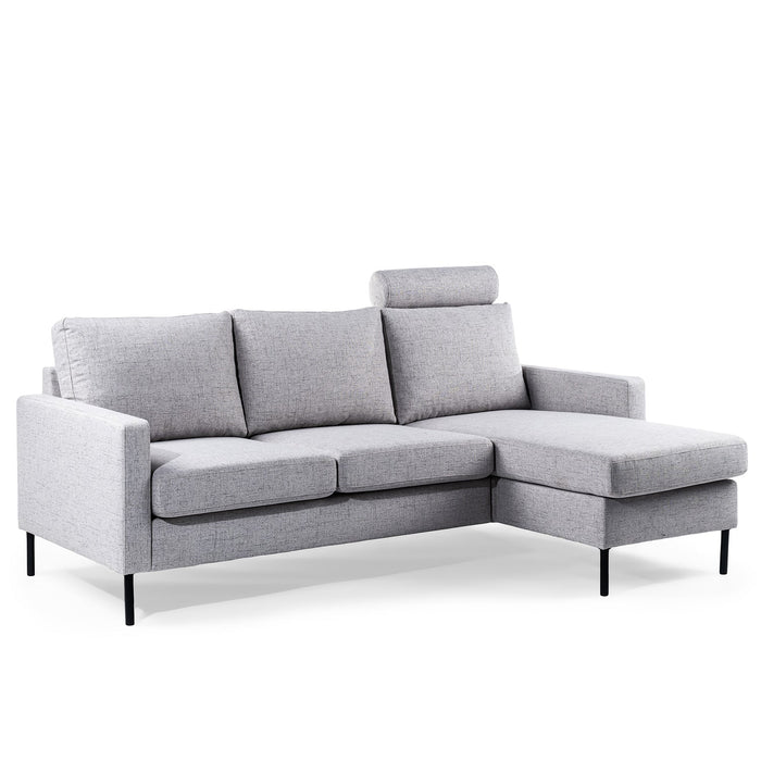 Ecksofa Anthony | Grau Valente | Langer Sessel L+P