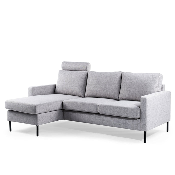 Ecksofa Anthony | Grau Valente | Langer Sessel L+P