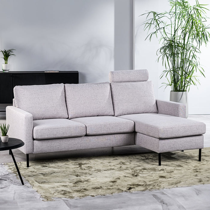 Ecksofa Anthony | Grau Valente | Langer Sessel L+P