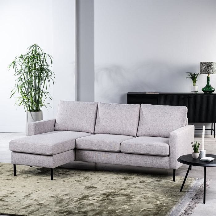 Ecksofa Anthony | Grau Valente | Langer Sessel L+P