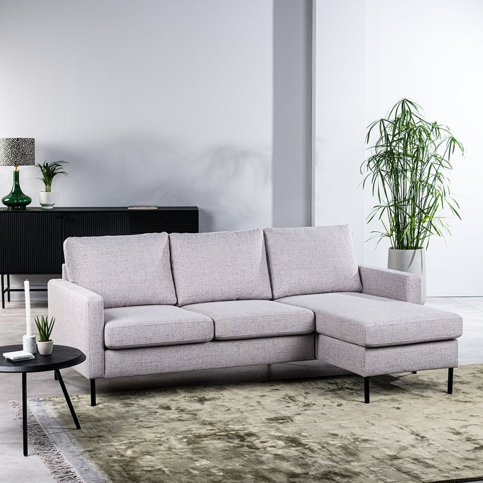 Ecksofa Anthony | Grau Valente | Langer Sessel L+P