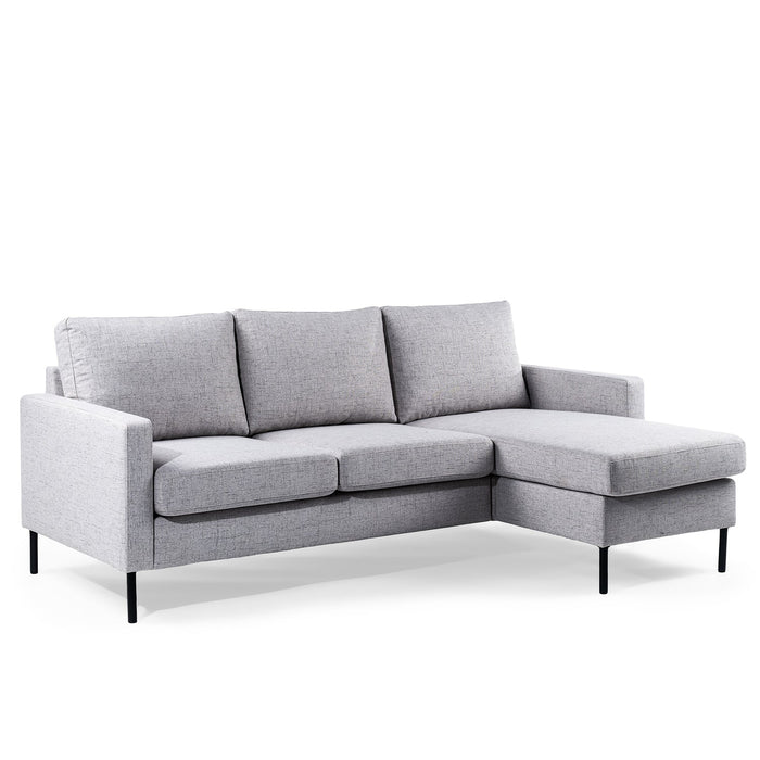 Ecksofa Anthony | Grau Valente | Langer Sessel L+P