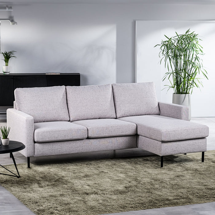 Ecksofa Anthony | Grau Valente | Langer Sessel L+P