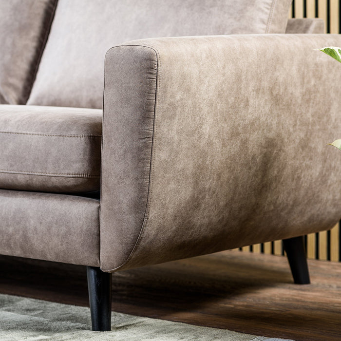 Ecksofa Manson | Taupe Savannah | Langsessel L+P