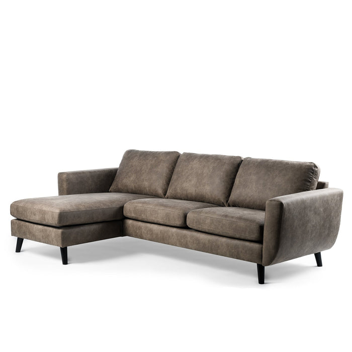 Ecksofa Manson | Taupe Savannah | Langsessel L+P